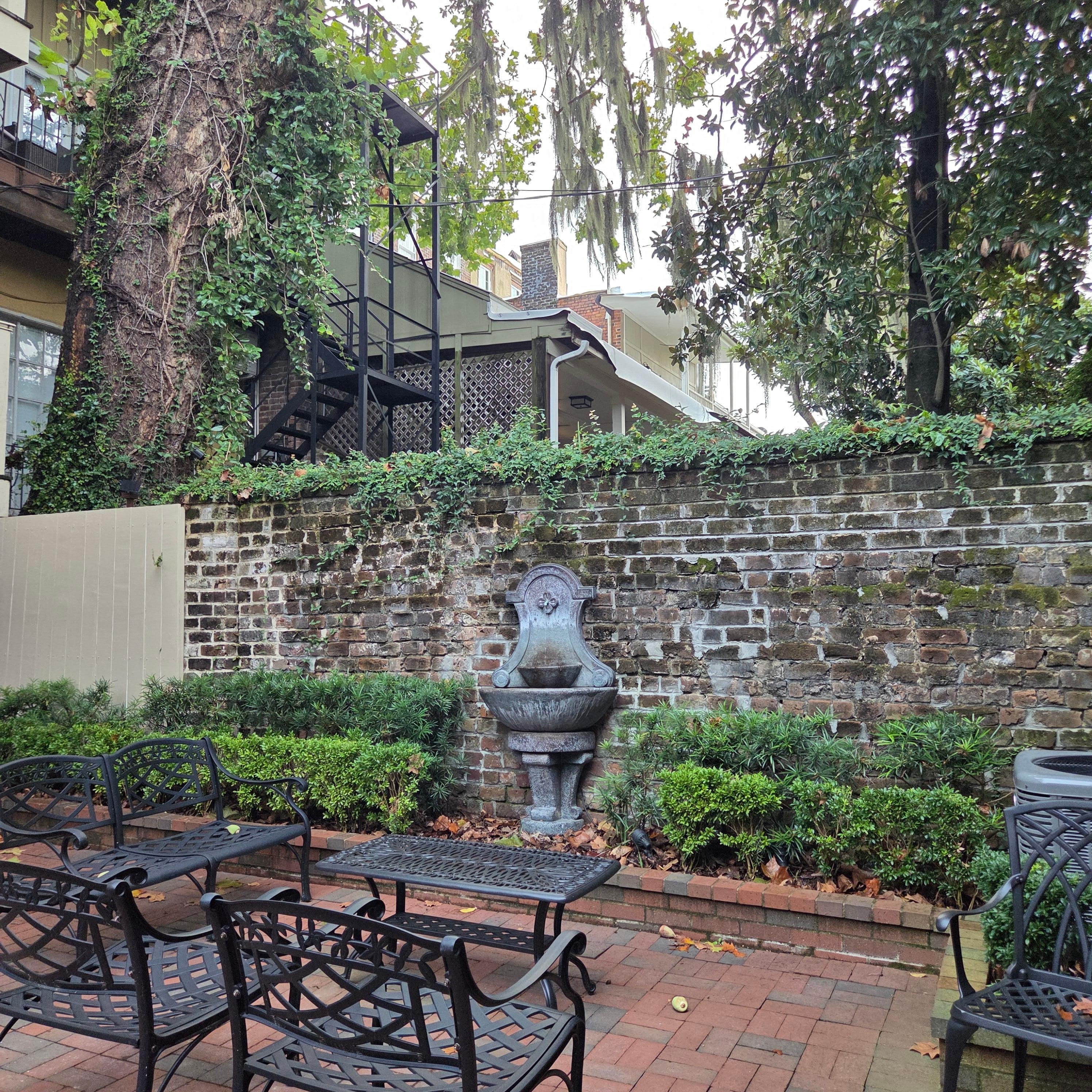 Shared court yard off the bedroom 