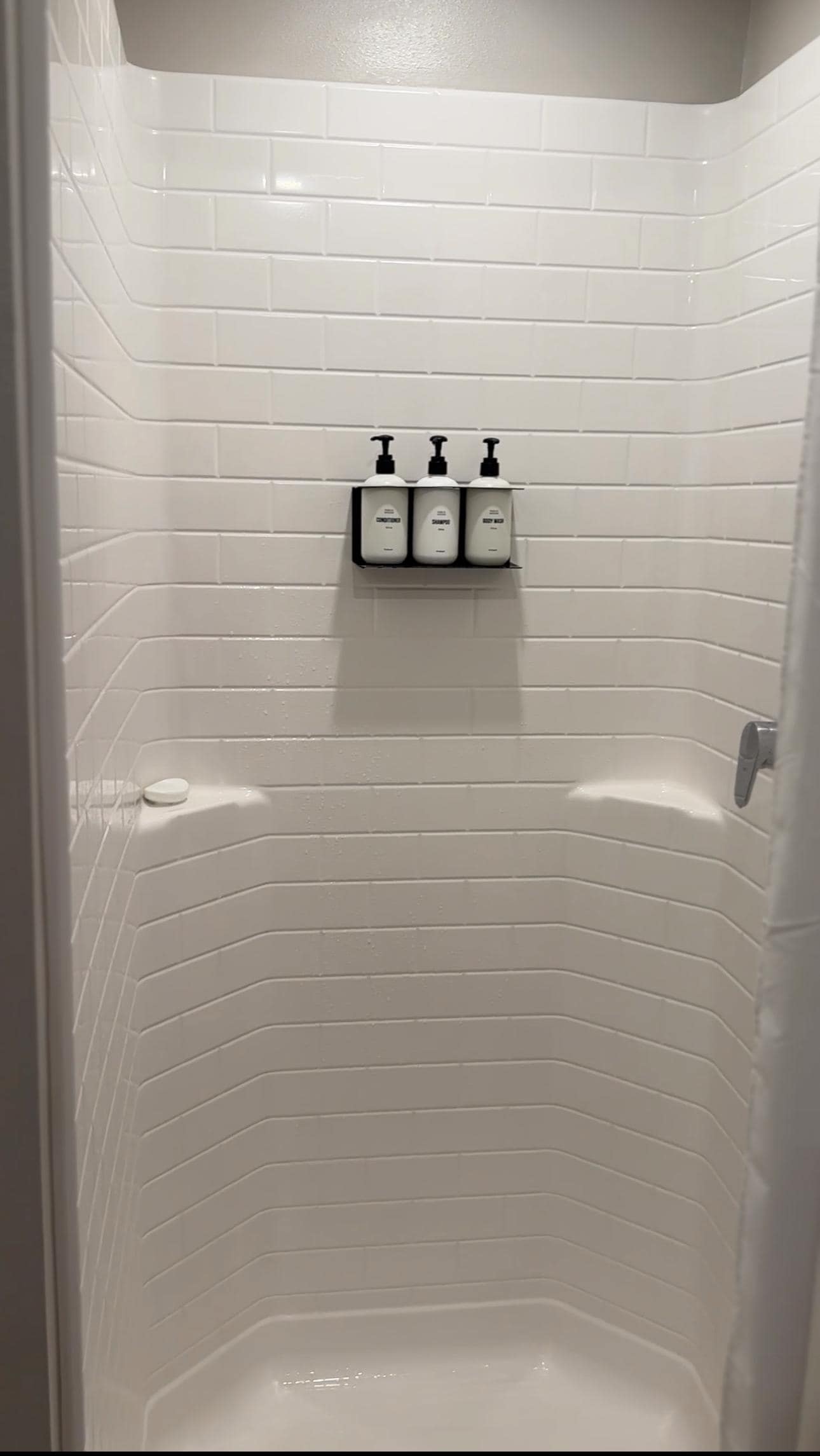 Shower within studio. 