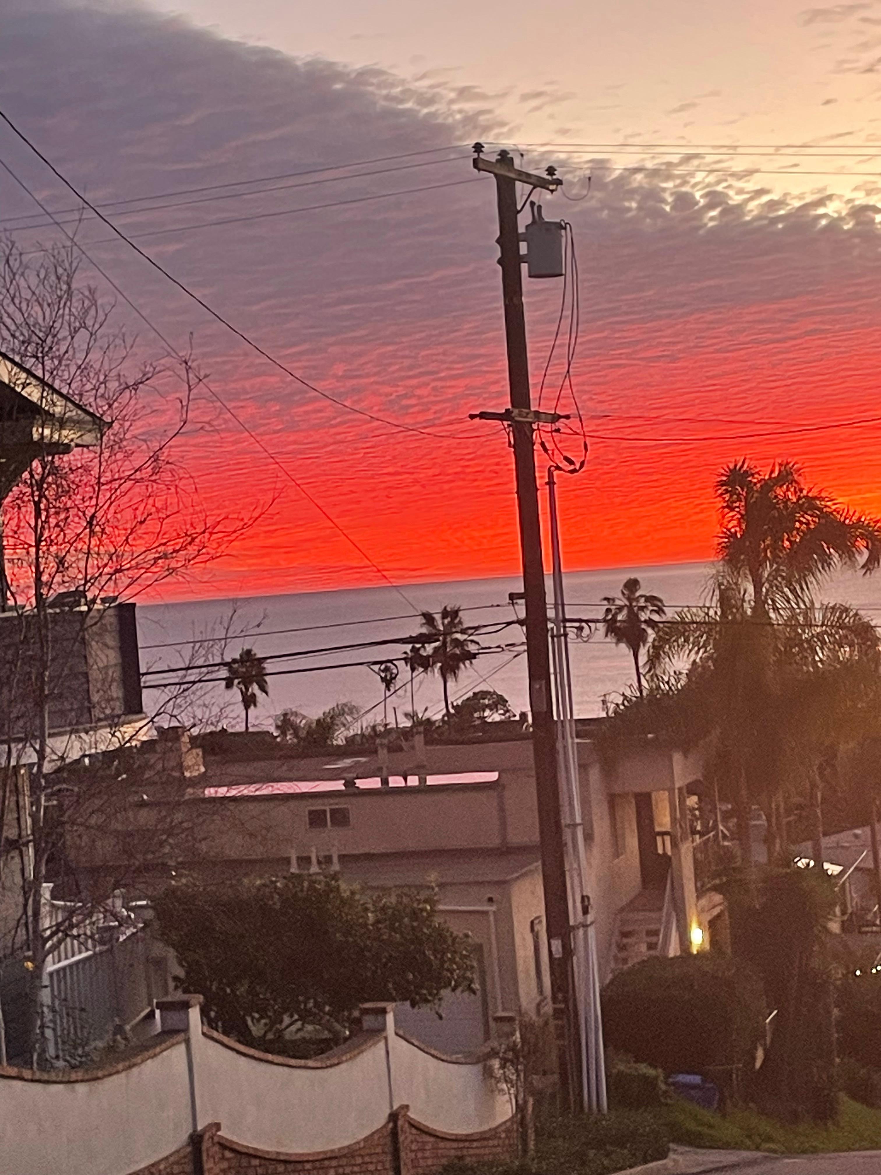 Sunset from bedroom window 