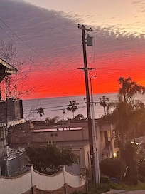 Sunset from bedroom window