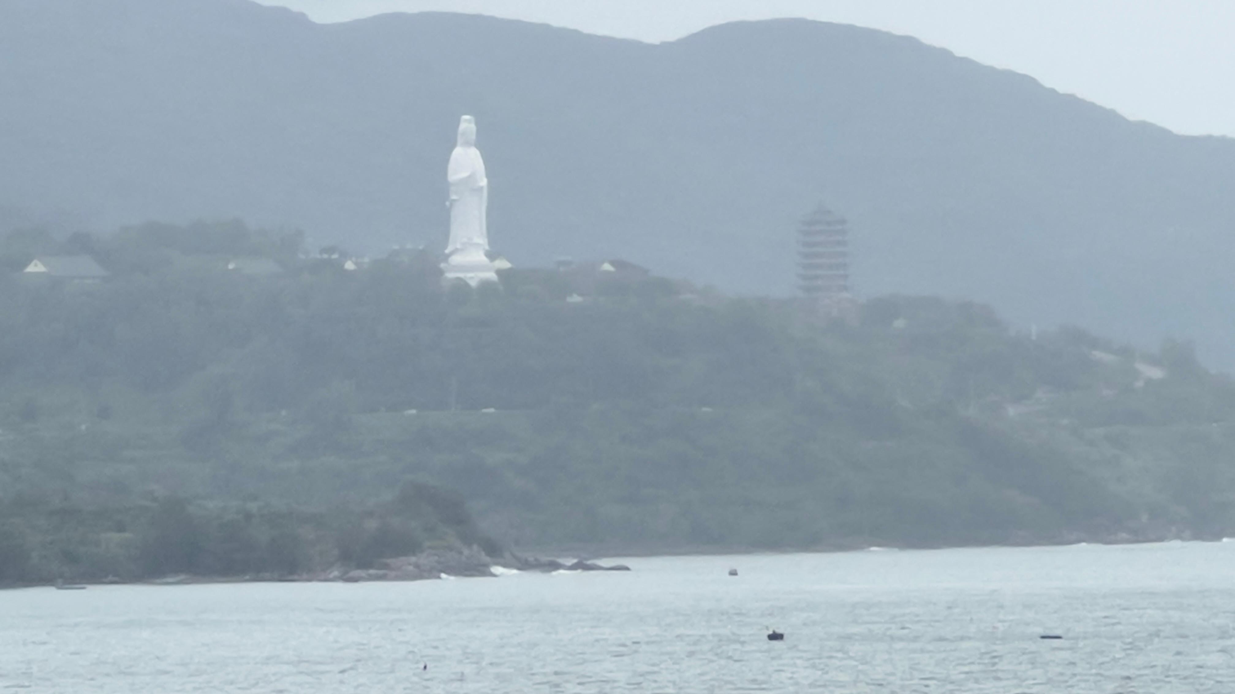 Overlooking the lady buddha from afar