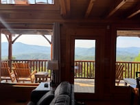 Amazing view from the living room. Even better from the upstairs game room.