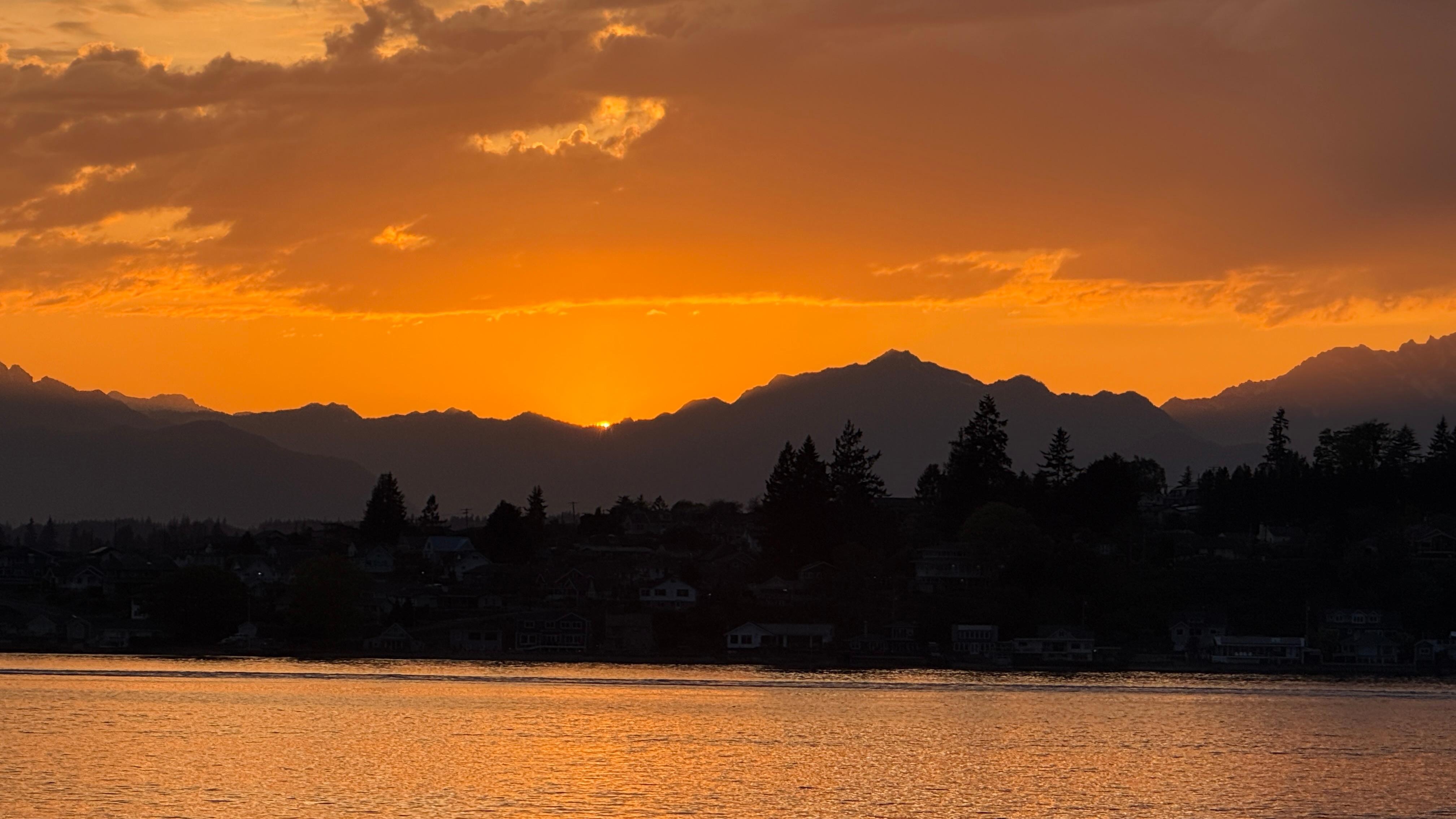 Bremerton Ferry at Sunset