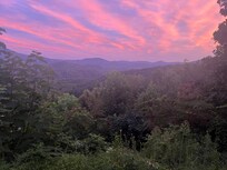 Sunset as we arrived at the property.