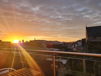 Sunrise from balcony.