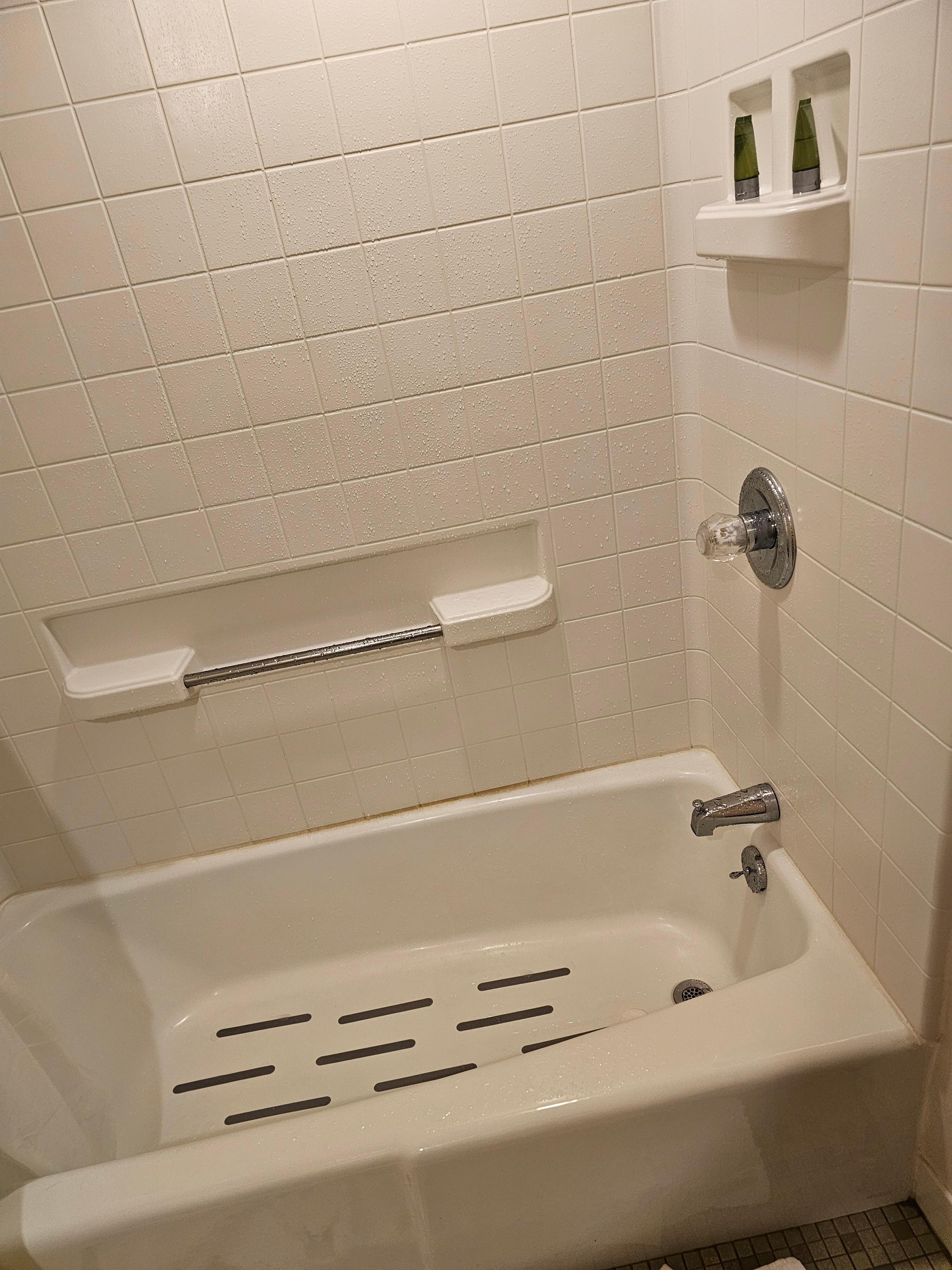 Shower can't get much cheaper and far from clean