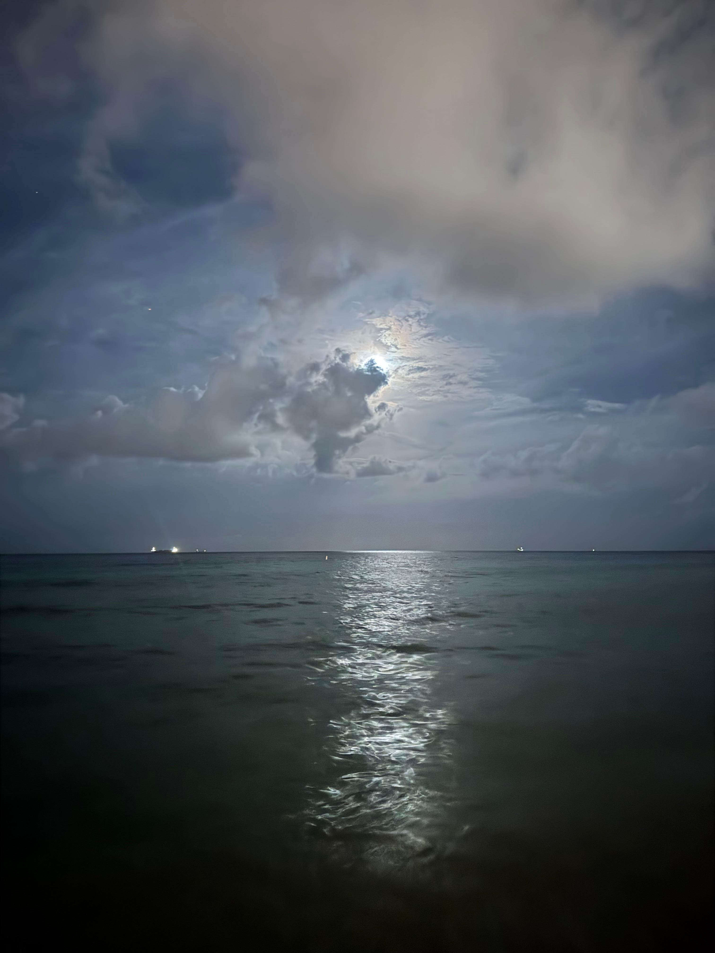 The moon on the beach
