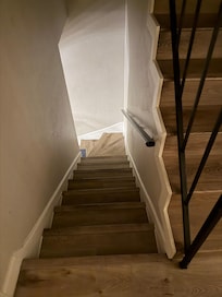 Stairs down to dining room