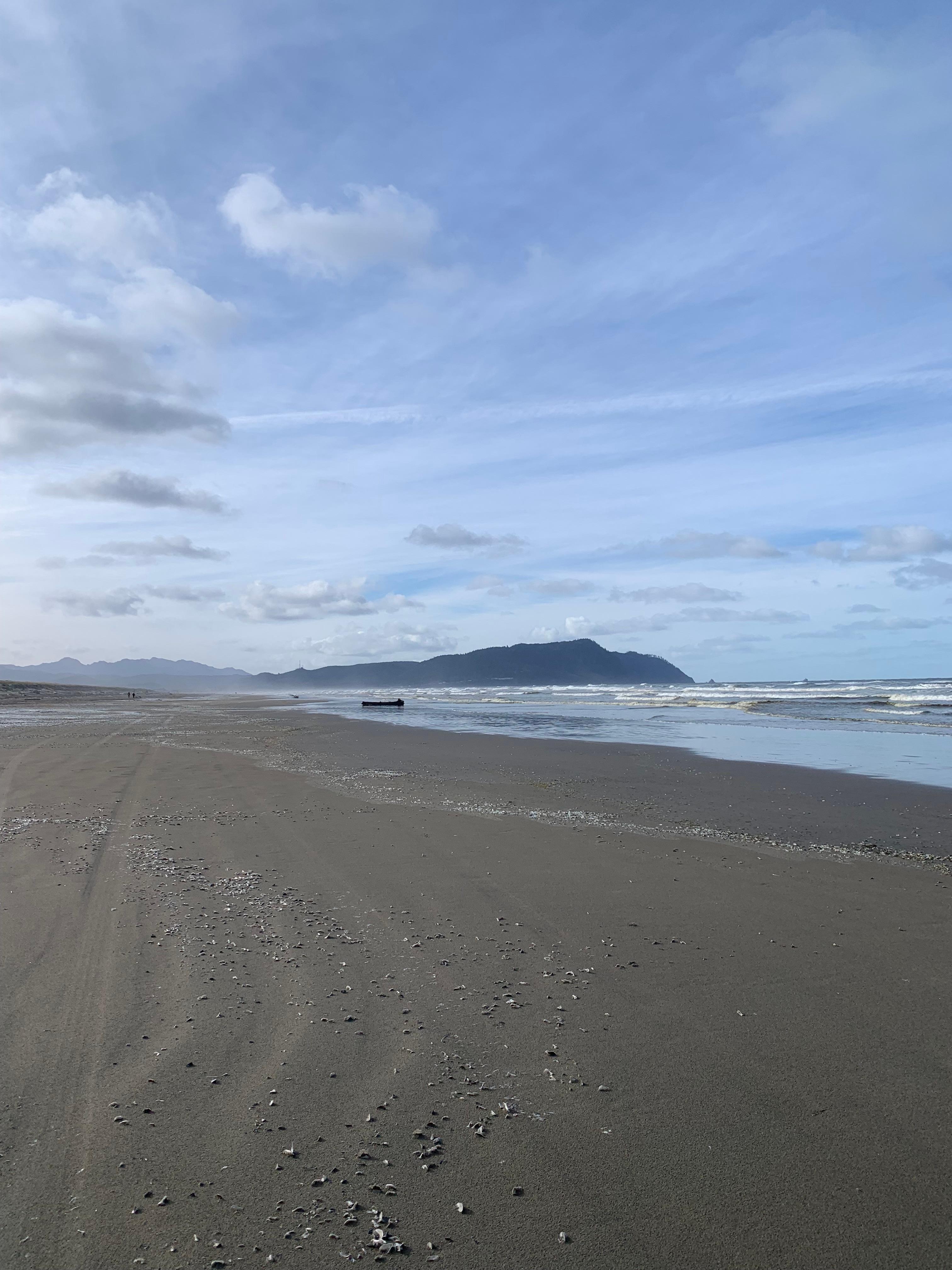 Beach view where the trail ends.