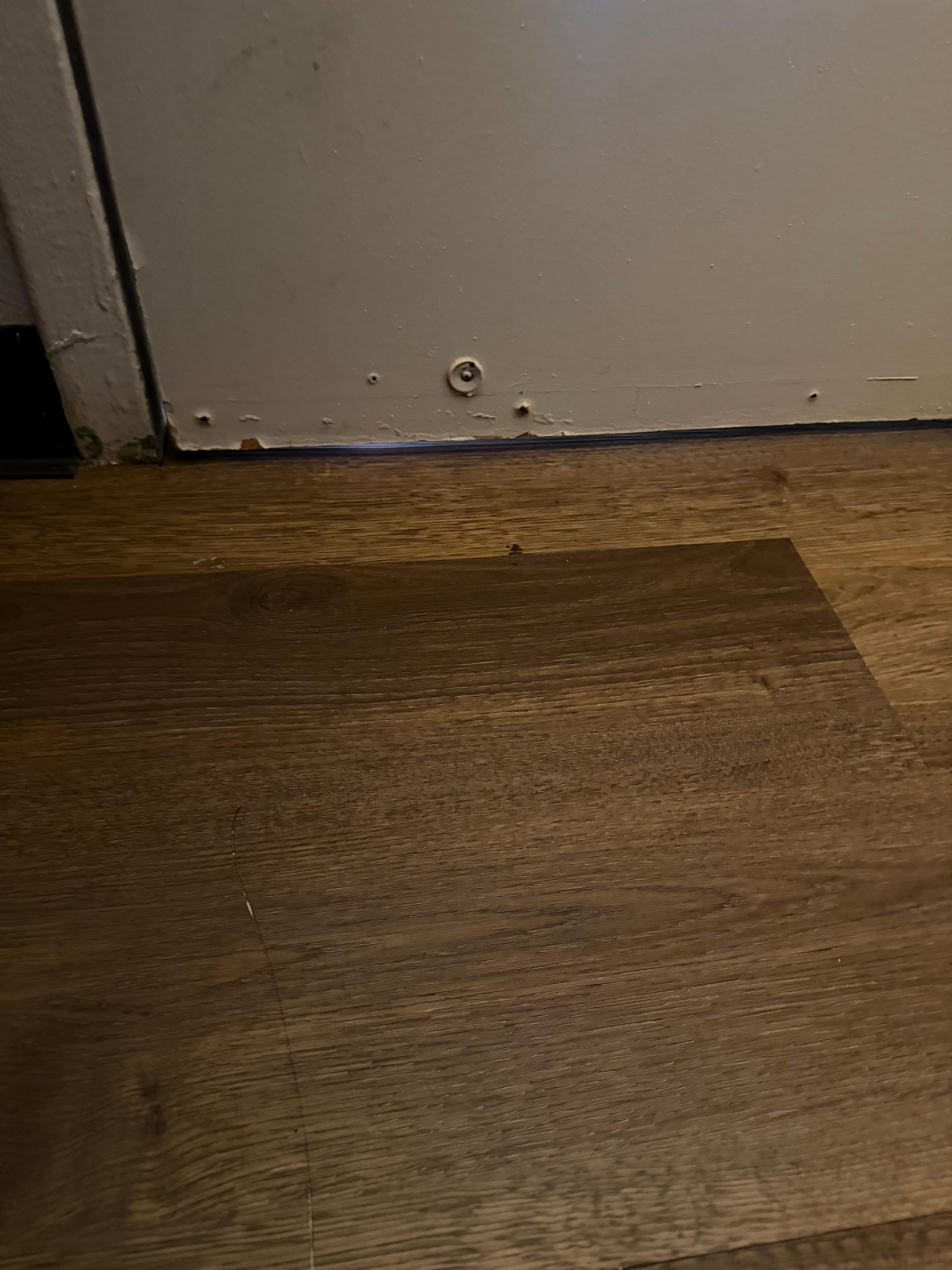 Bottom of door could clearly see outside…had to use towel to cover