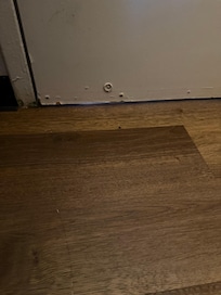 Bottom of door could clearly see outside…had to use towel to cover