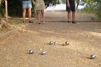 petanquebaan bij de villa