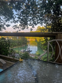 View from the outside patio table