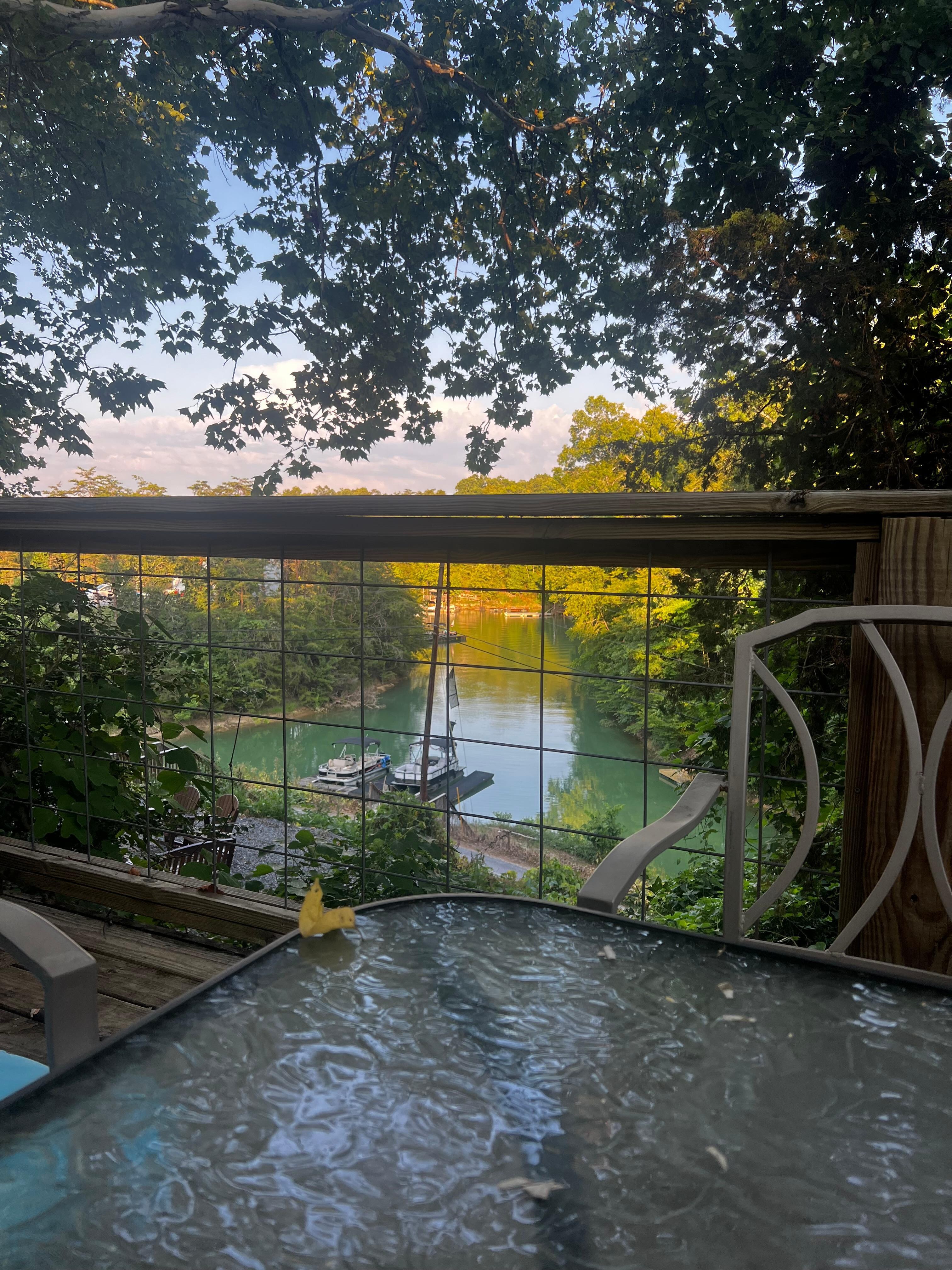View from the outside patio table 