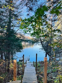 View of the stairs to the dock.
