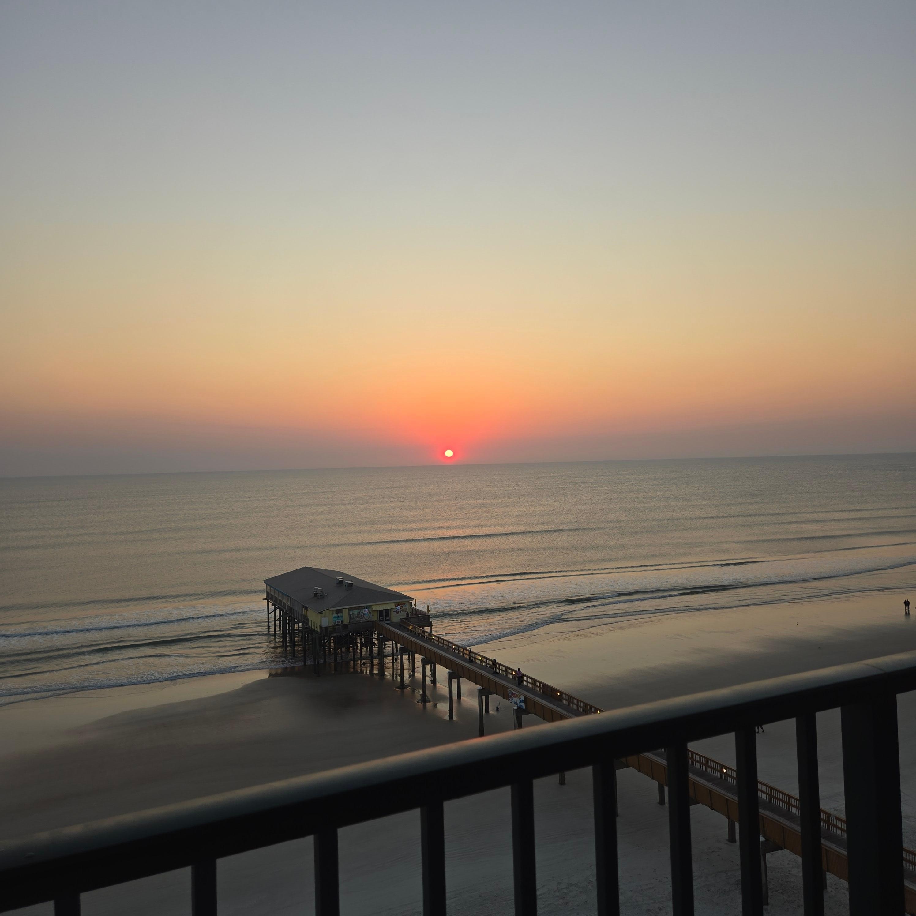 Balcony view of the sunrise