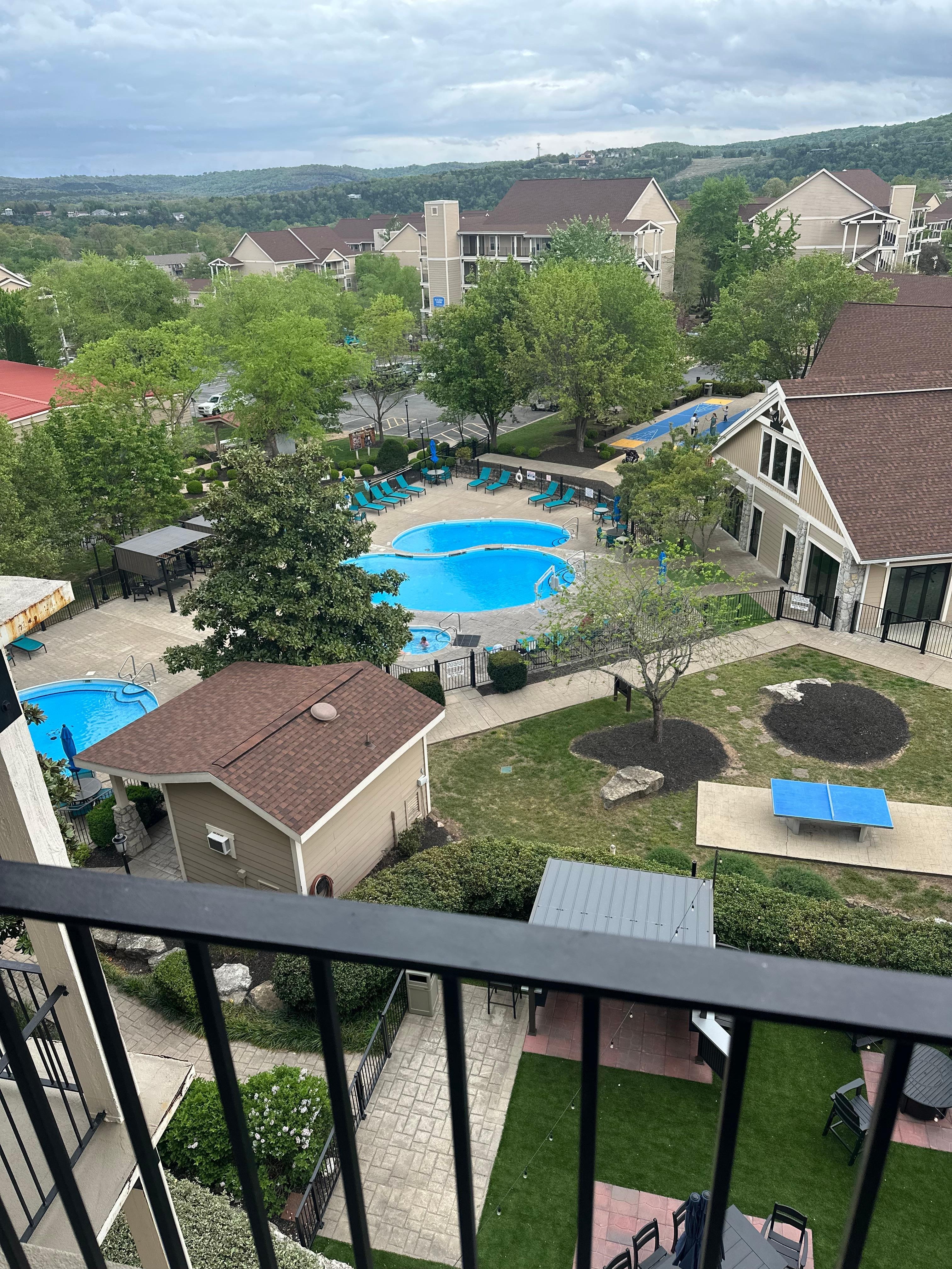 Our view from the balcony 