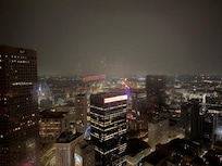 Night time city view from the 63rd floor.