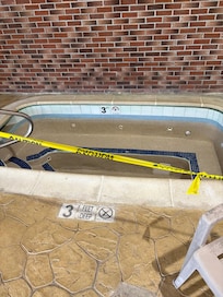 Spa tub under construction