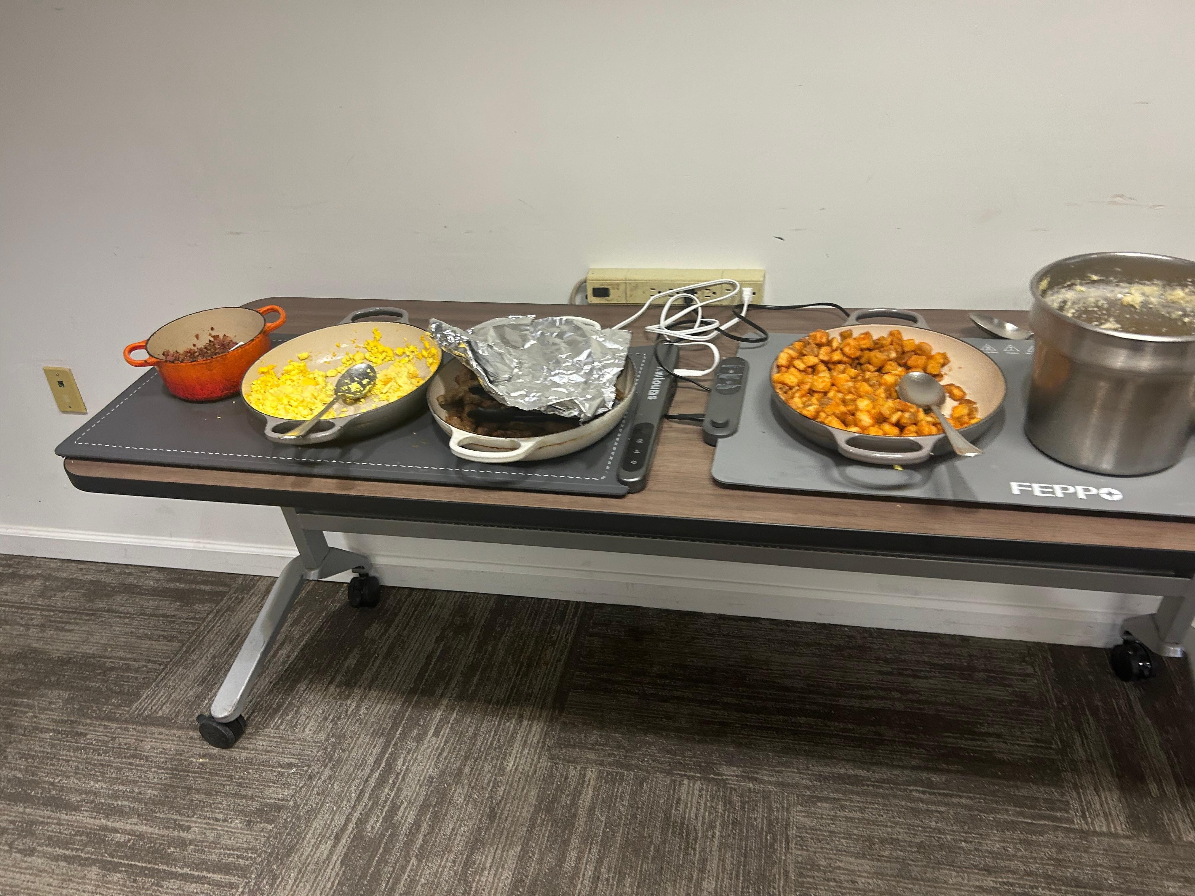 The food was exposed to dust and elements and didn't look safe or appetizing. 