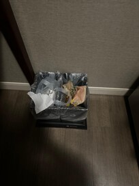 Trash in kitchen can