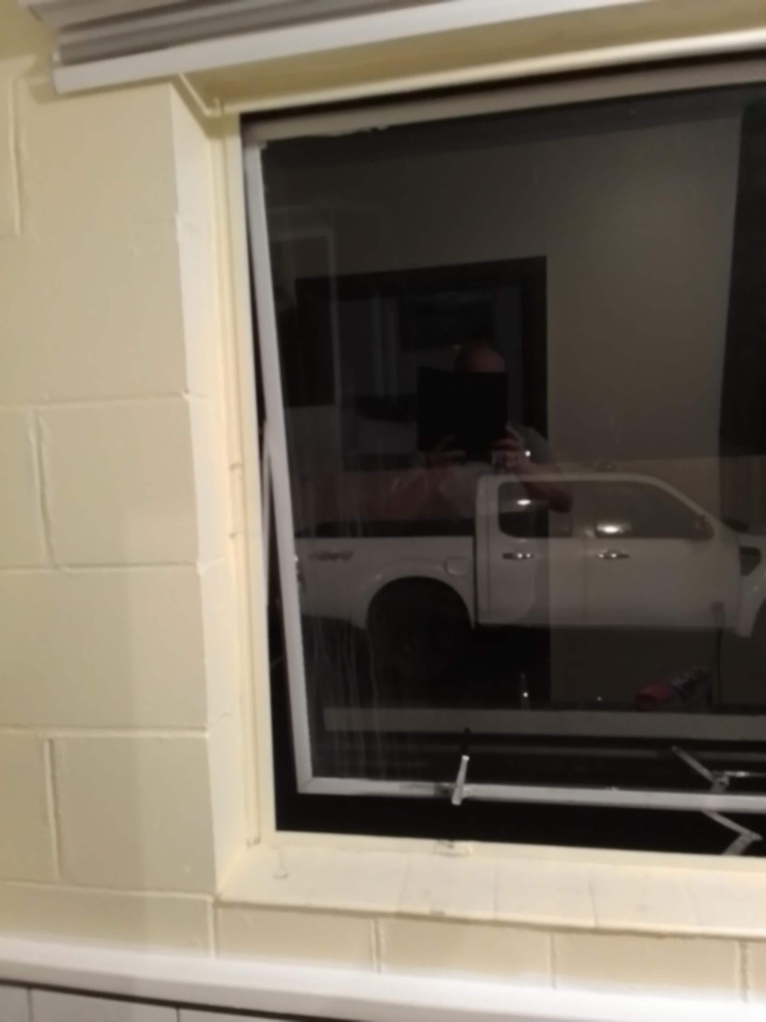 Dirty water  running down window