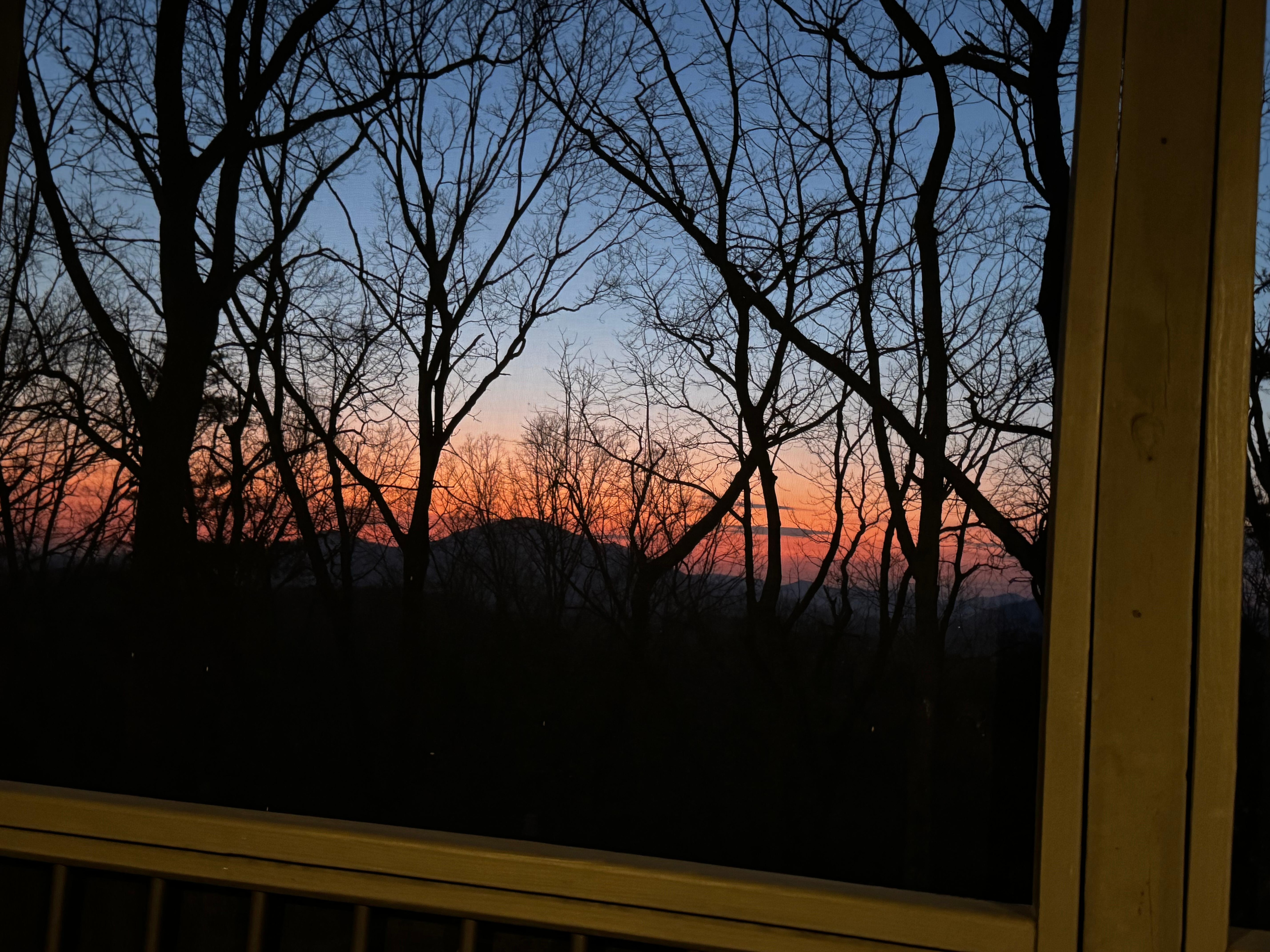 Beautiful view from the porch where I spent most of my time!