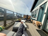 Morning coffee at sunrise