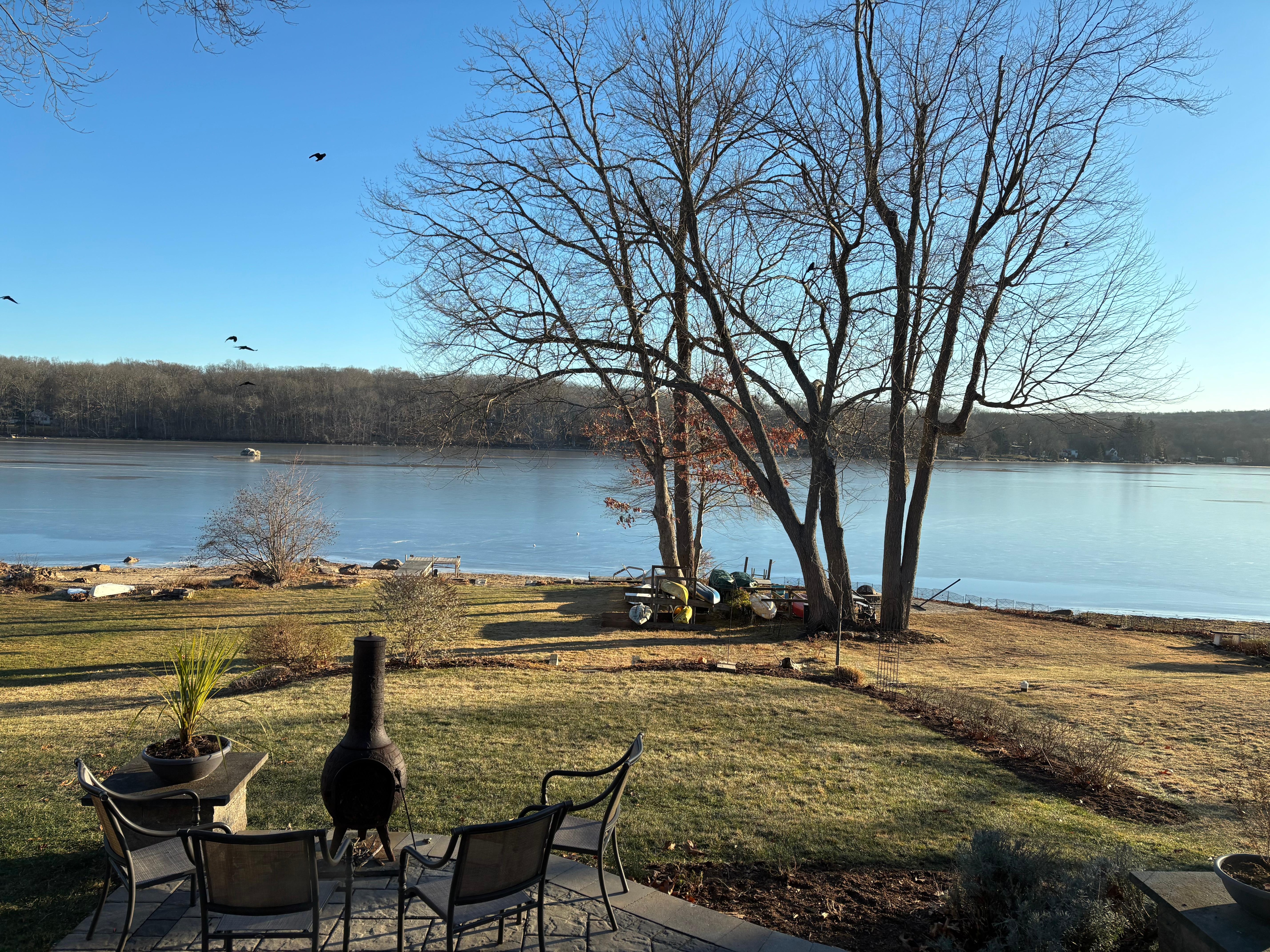 The view of Lake Andover from
the rental.