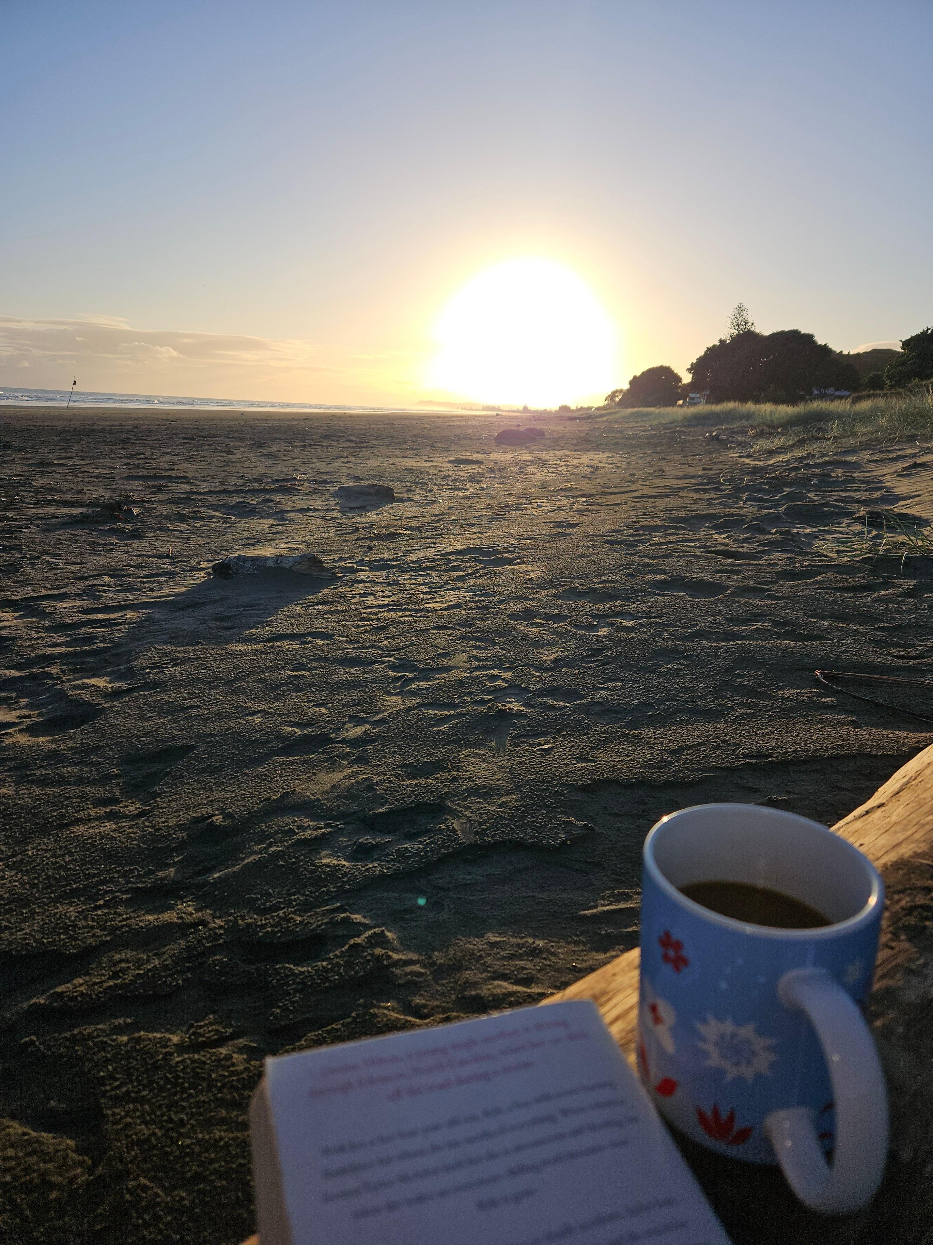 Beautiful Ohope Beach right outside our stay
