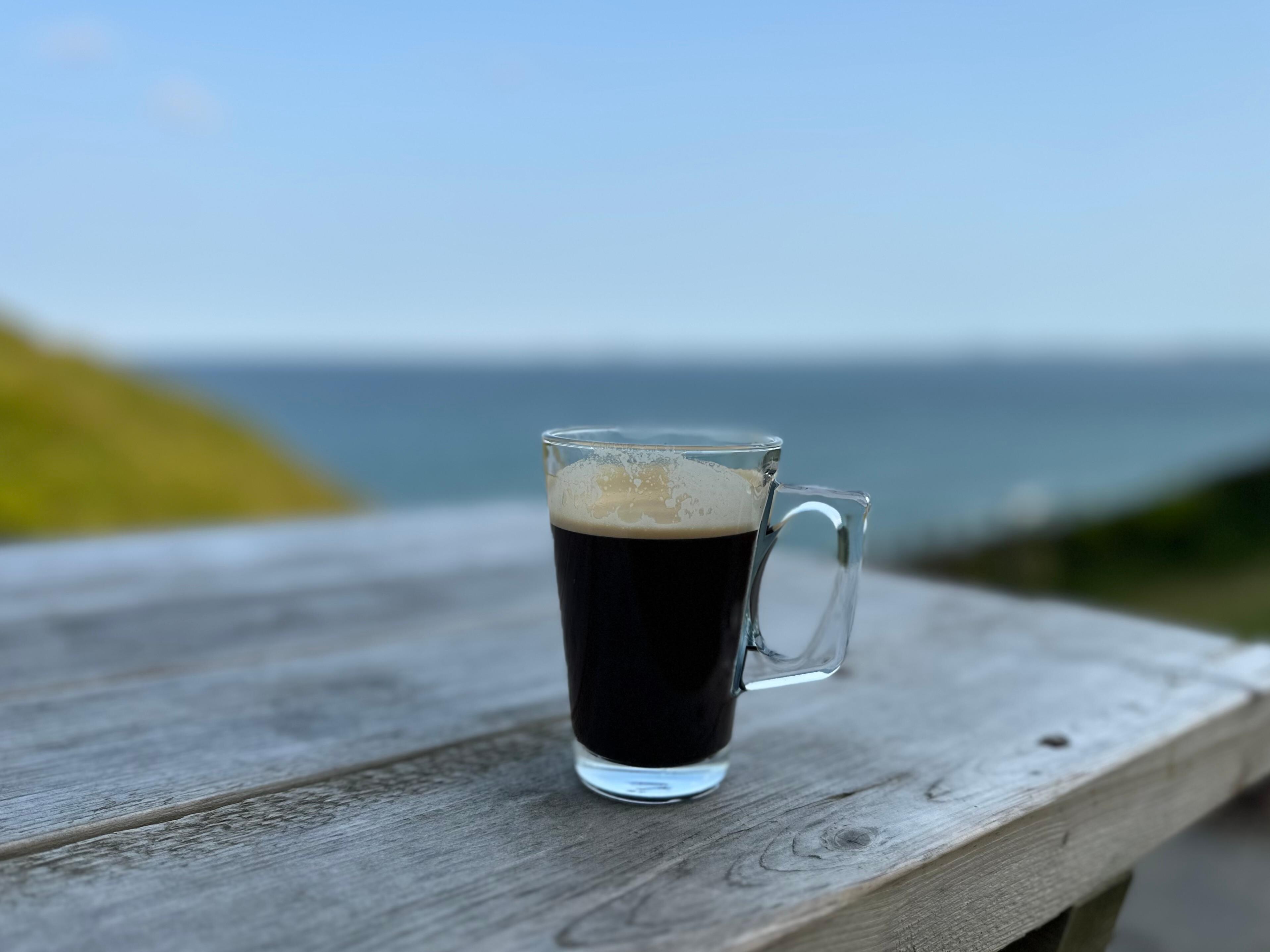 Early morning coffee with a view