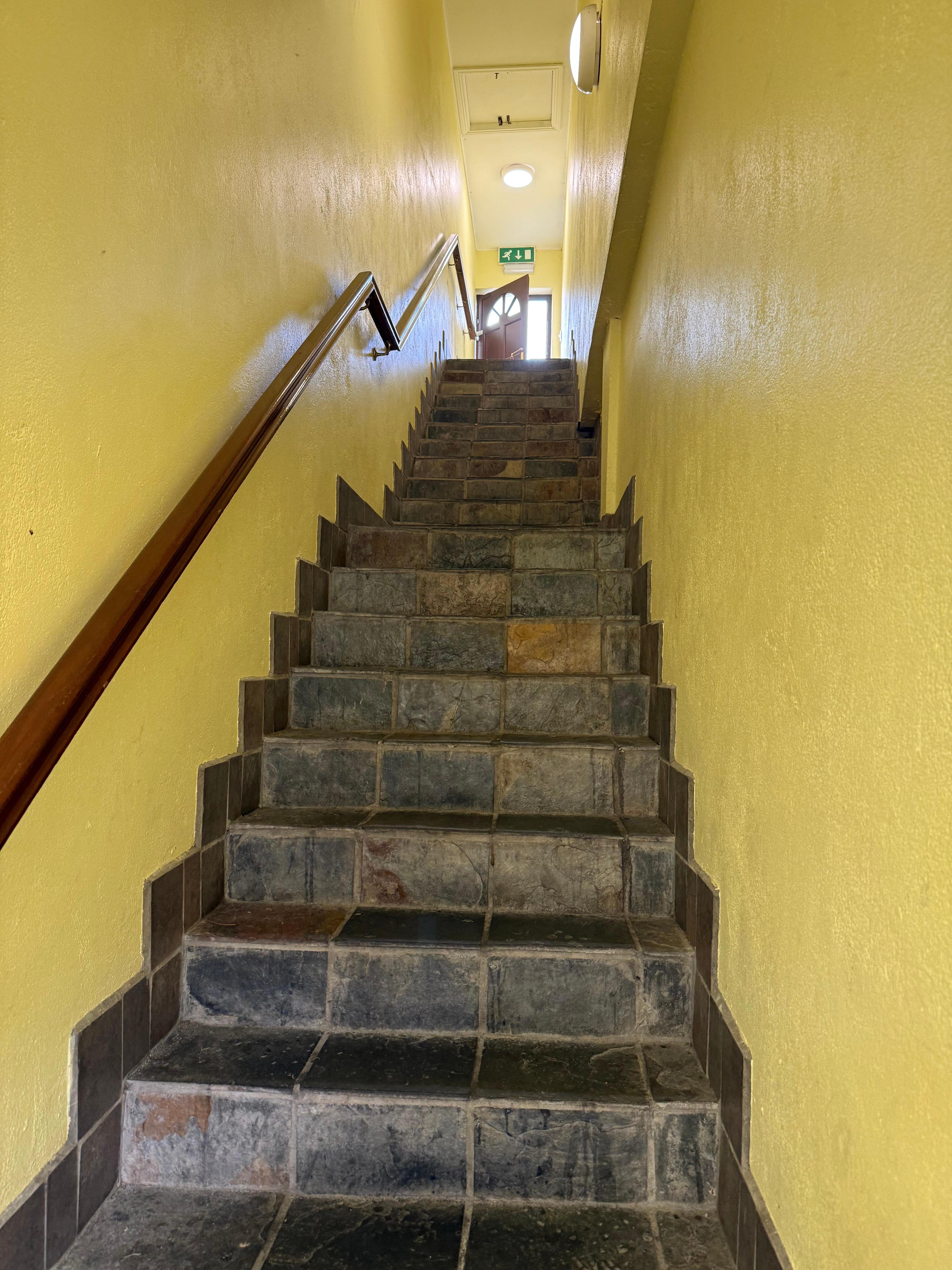 Staircase up to the entrance of the apartment