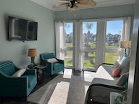 Beautiful and comfy sunroom.