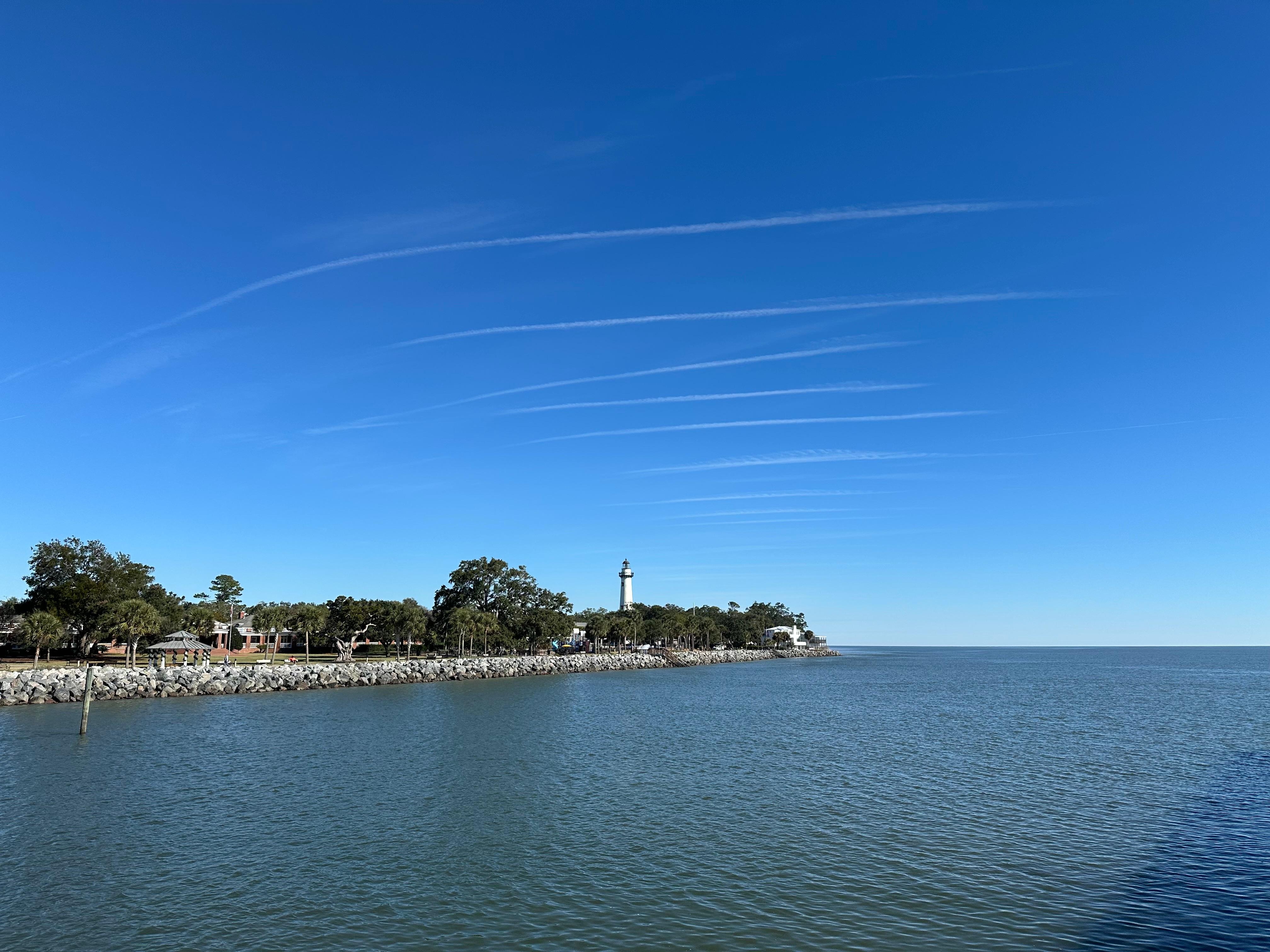 Pier view of the lighthouse on Mallery St