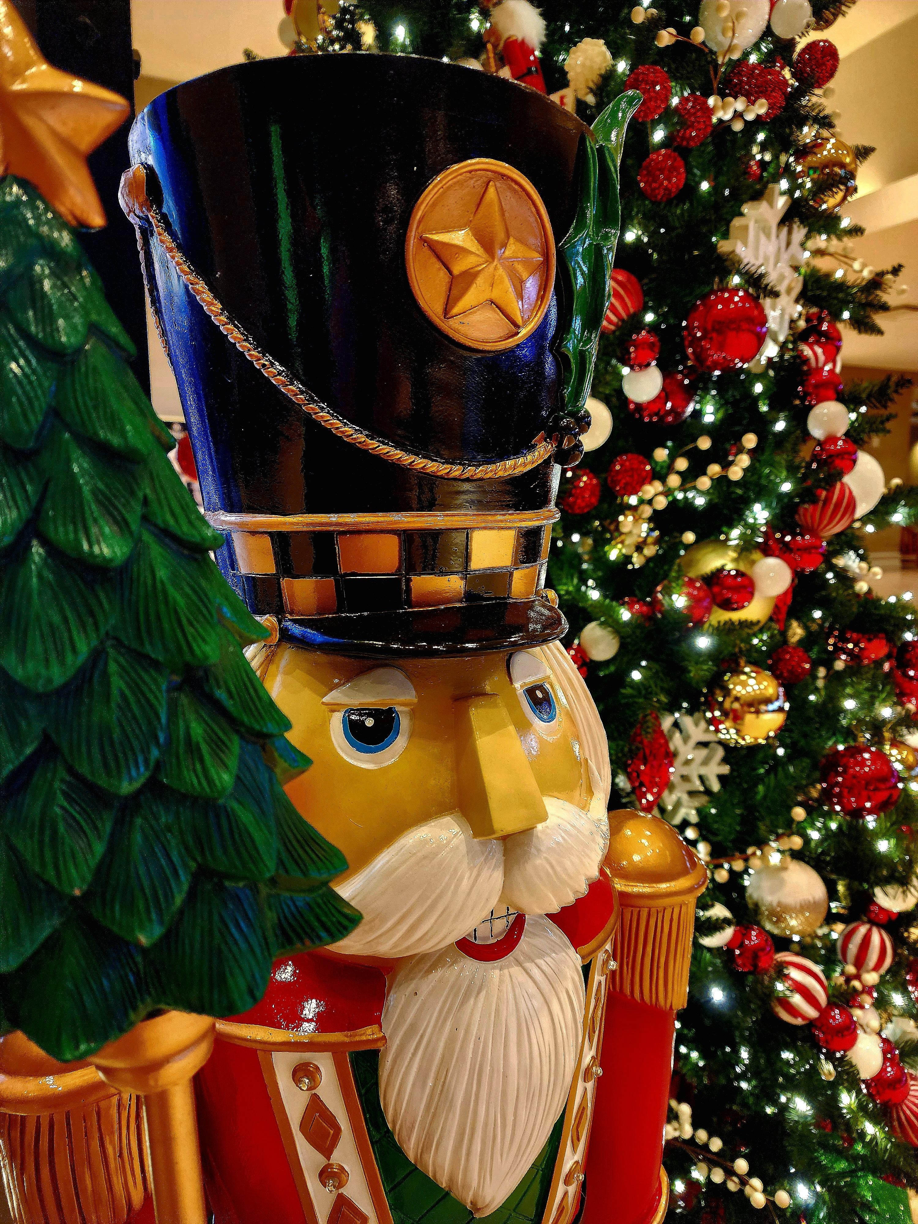 Hotel Christmas decorations decorate the hotel