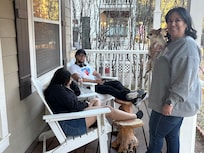 Just another beautiful evening out on the front porch