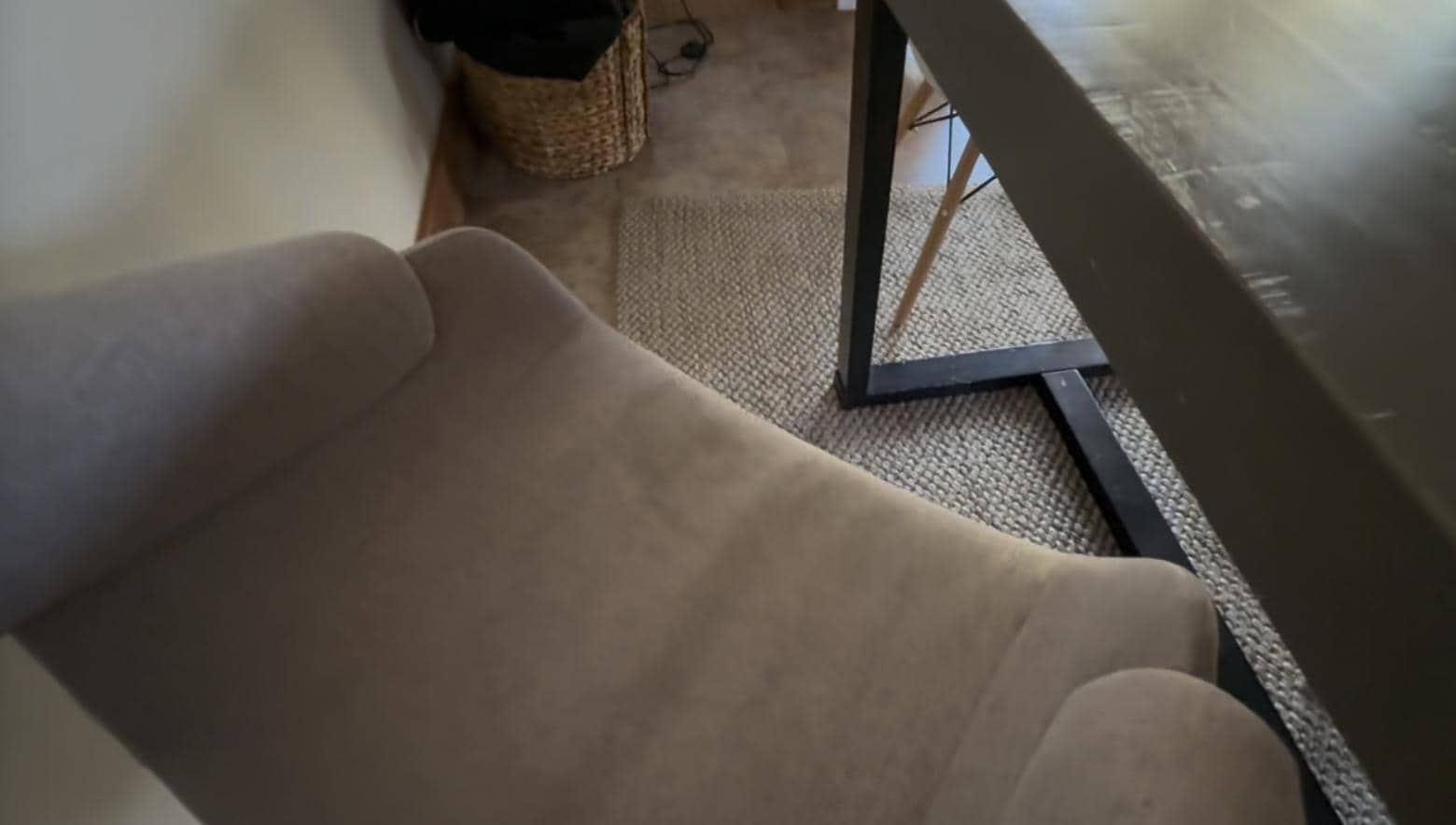 Stained fabric on chair