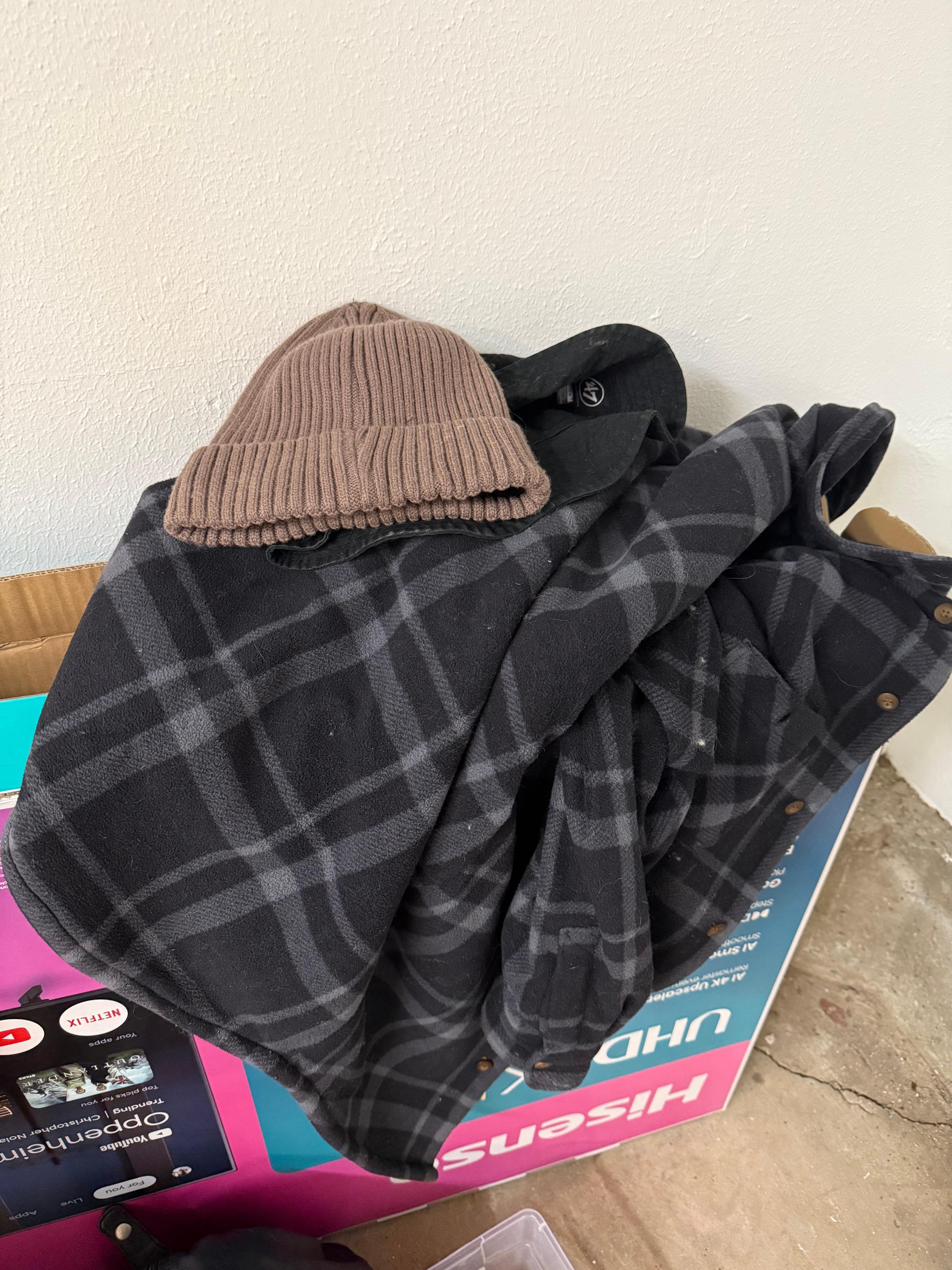 Also found these clothes in the bathroom and kitchen.