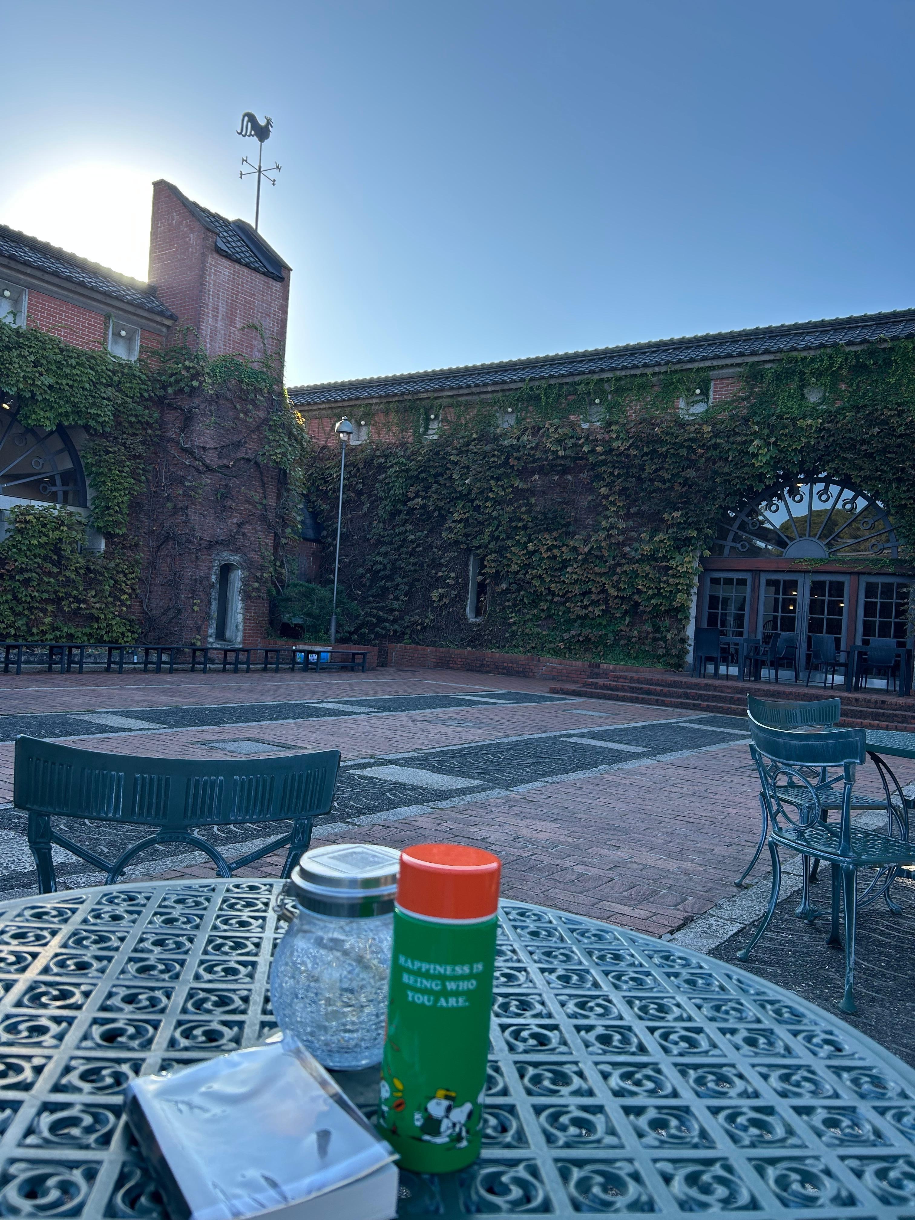 早朝　暖かいコーヒーを持って読書タイム