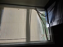Blinds in bedroom