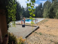 View of the pool from the master!