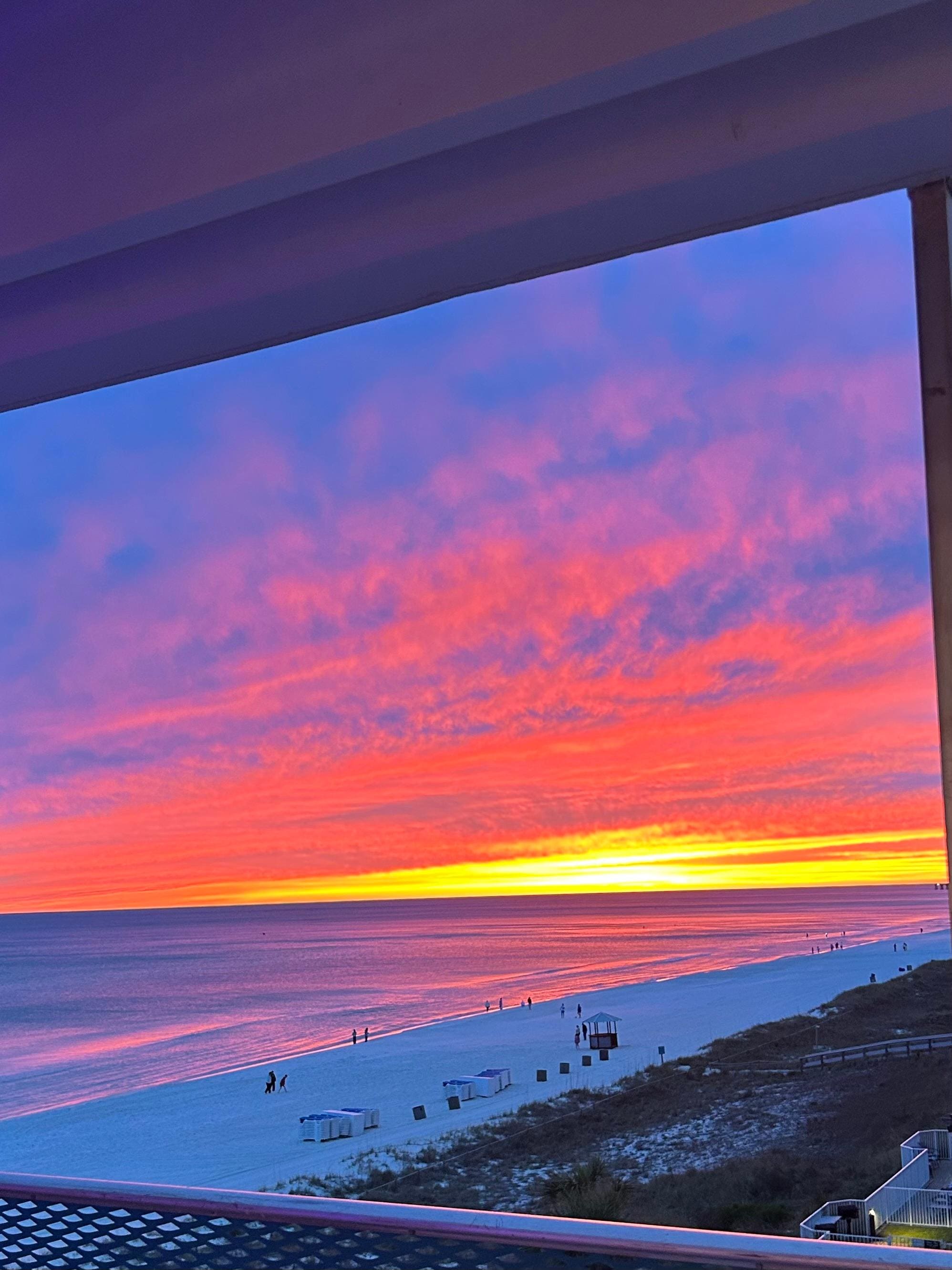 From the front door of our room.