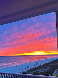 From the front door of our room.