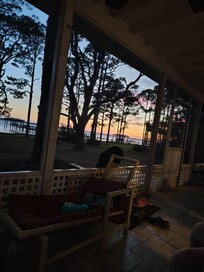 Sunset view on the front porch