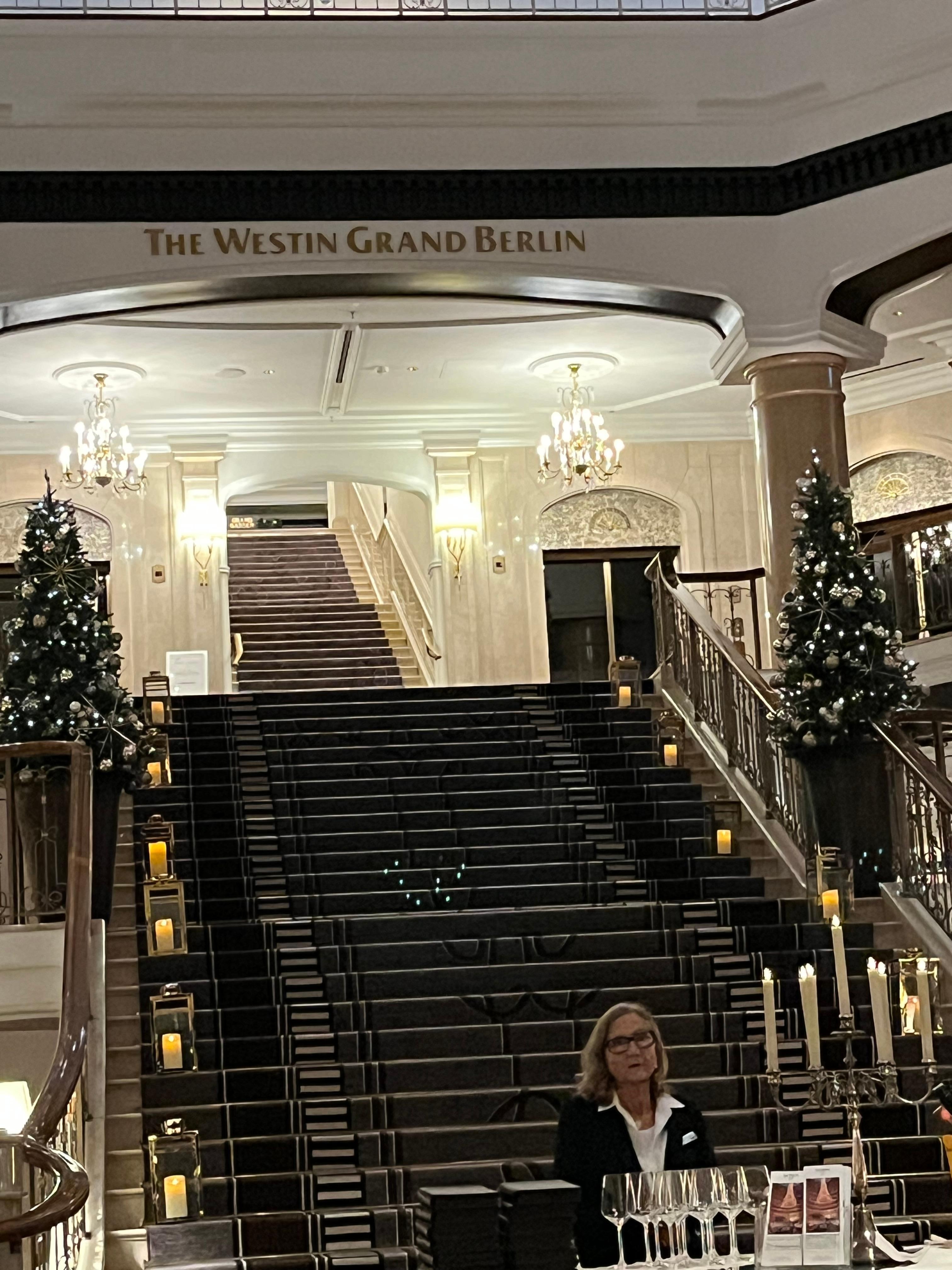 The staircase is a perfect image in the center of the lobby! 