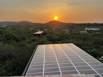 Sunset from restaurant roof