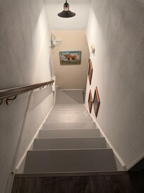 Stairs between the two levels