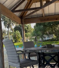 View of house from dock swing