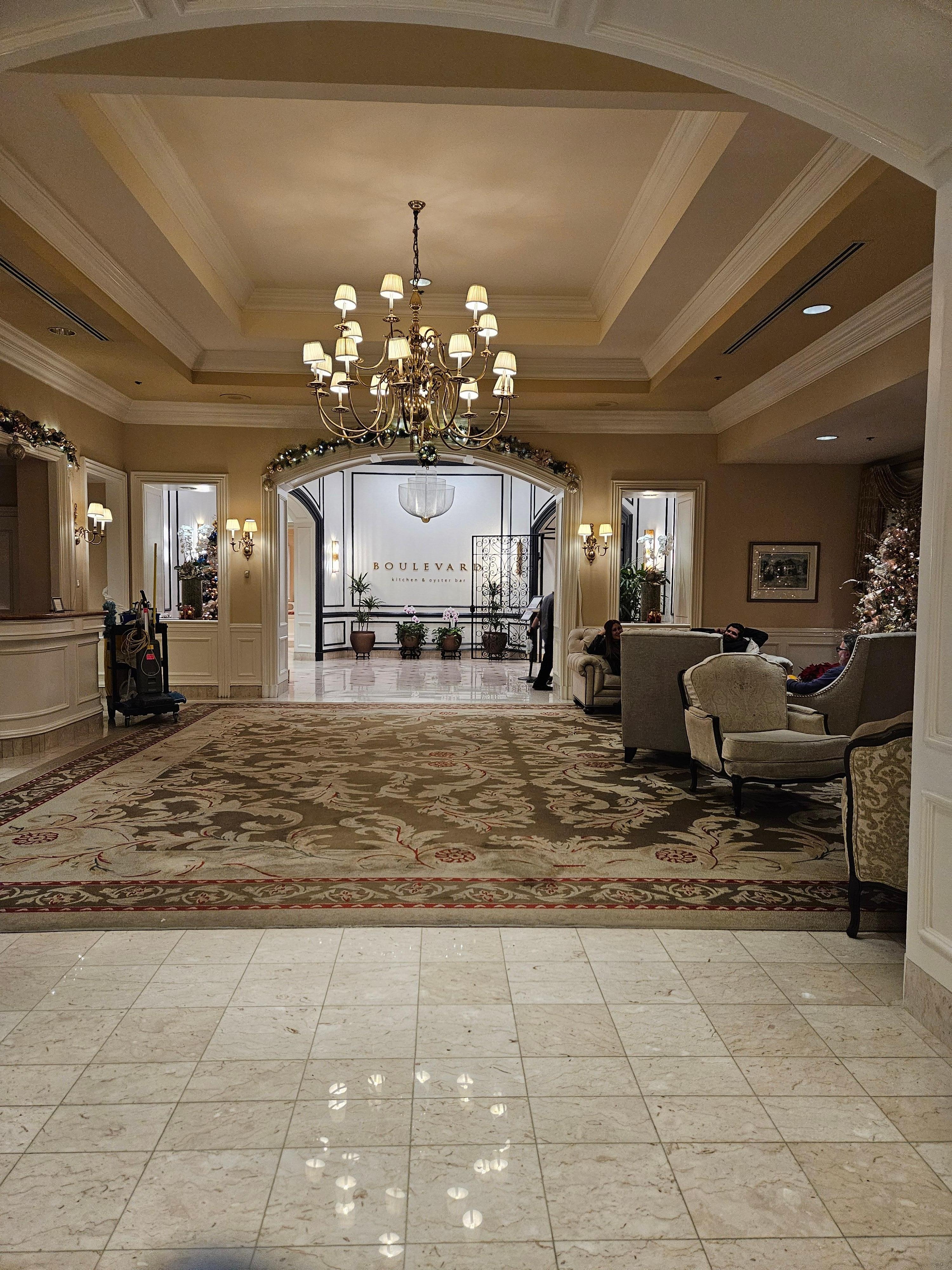 Lobby love all the Christmas decor