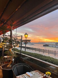 Sunrise from the hotel restaurant